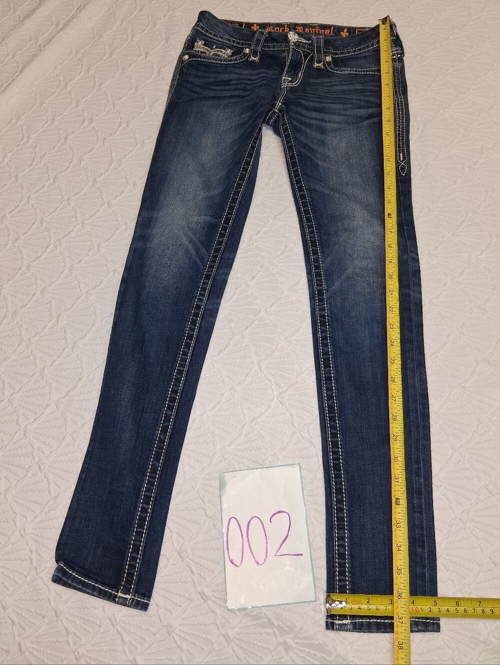 Rock Revival Women's Dark Blue Skinny Jeans - Picture 12 of 16